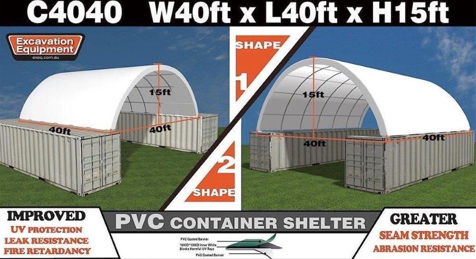 Heavy duty 40ft Container Shelter (Unused)