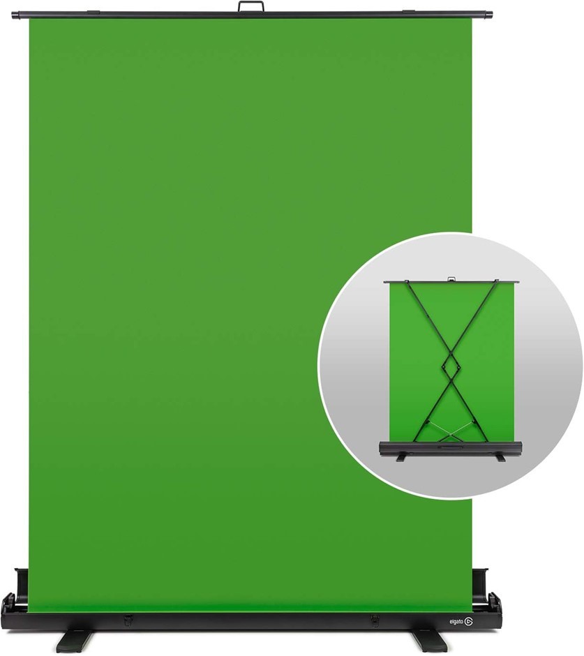 ELGATO Corsair Collapsible Chroma Key Panel Green Screen, Green.