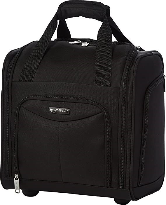 AMAZON BASICS Carry-On Luggage Bag with Wheels, 34x24x36 cm, Black.