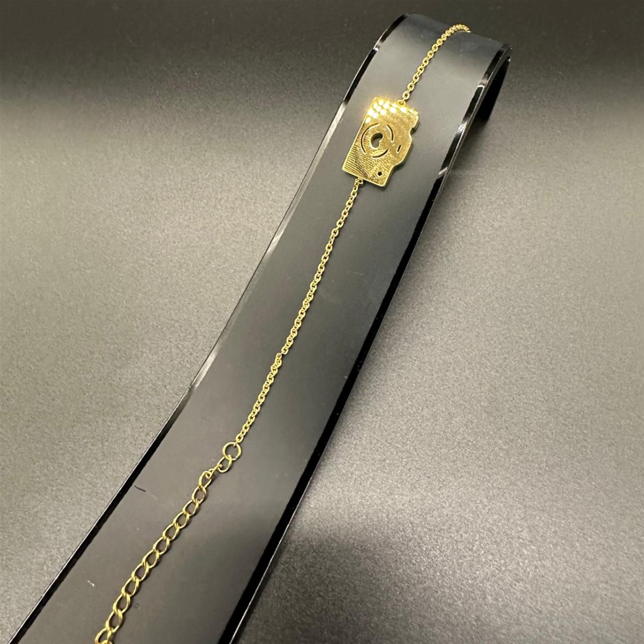 Designer Stainless Steel Bracelet inGold (adjustable)