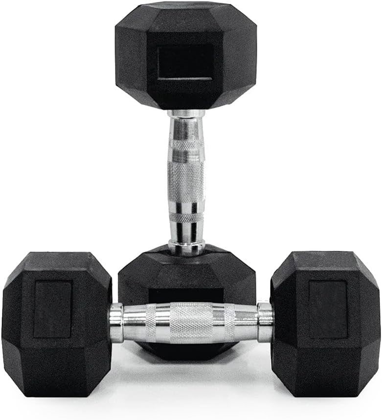 3kg Body Iron Commercial Rubber Hex Dumbbell Pair
