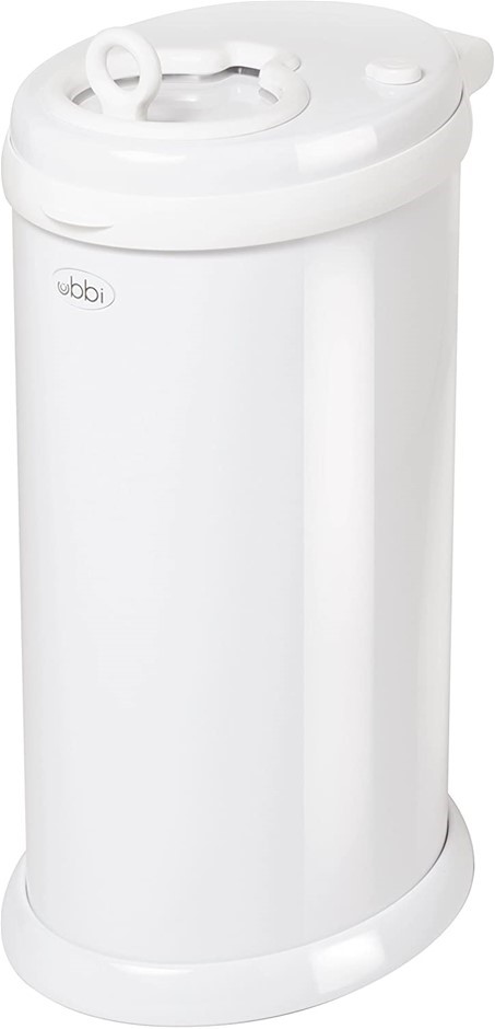 UBBI Steel Diaper Pail, White NB: Slightly Damaged Packaging
