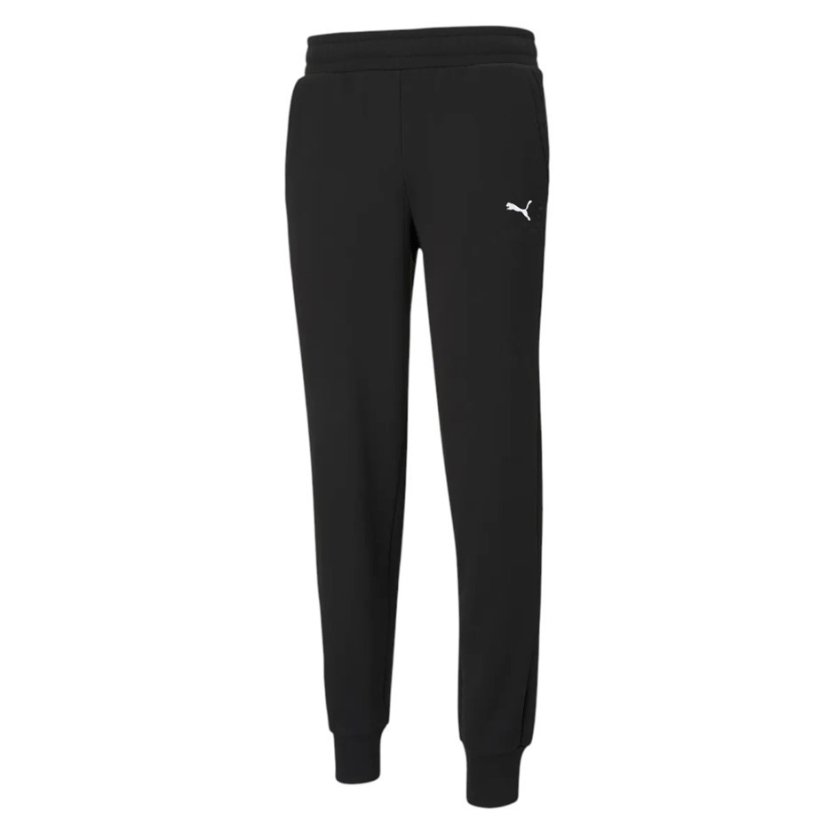 PUMA Men's ESS Embroidered Fleece Logo Pant, Size L, 66% Cotton, Black (01)