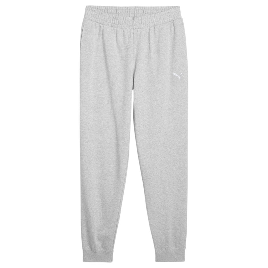 PUMA Men's ESS Embroidered Fleece Logo Pant, Size L, 66% Cotton, Light Grey