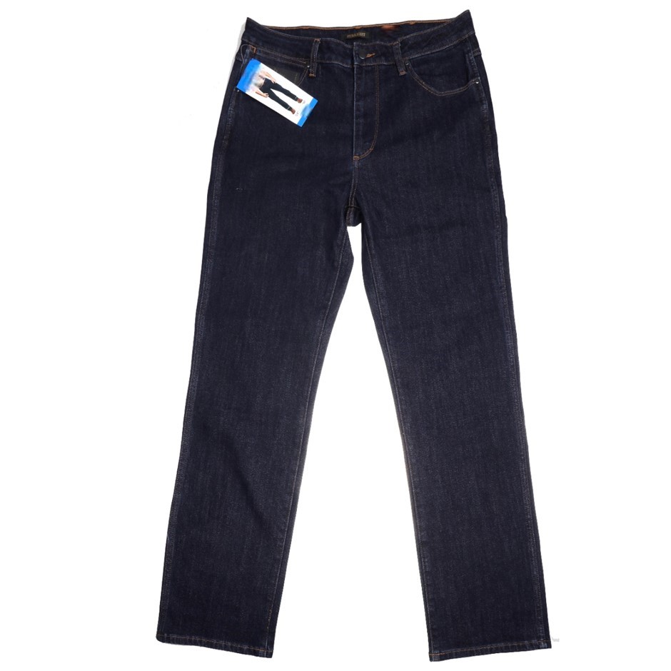 WRANGLER Men's Classic Straight Jeans, Size 40S (40x30), 99% Cotton, Dark R