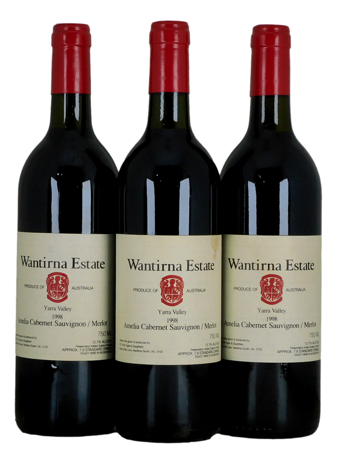 Wantirna Estate Amelia Cabernet Merlot 1998 (3x 750mL)