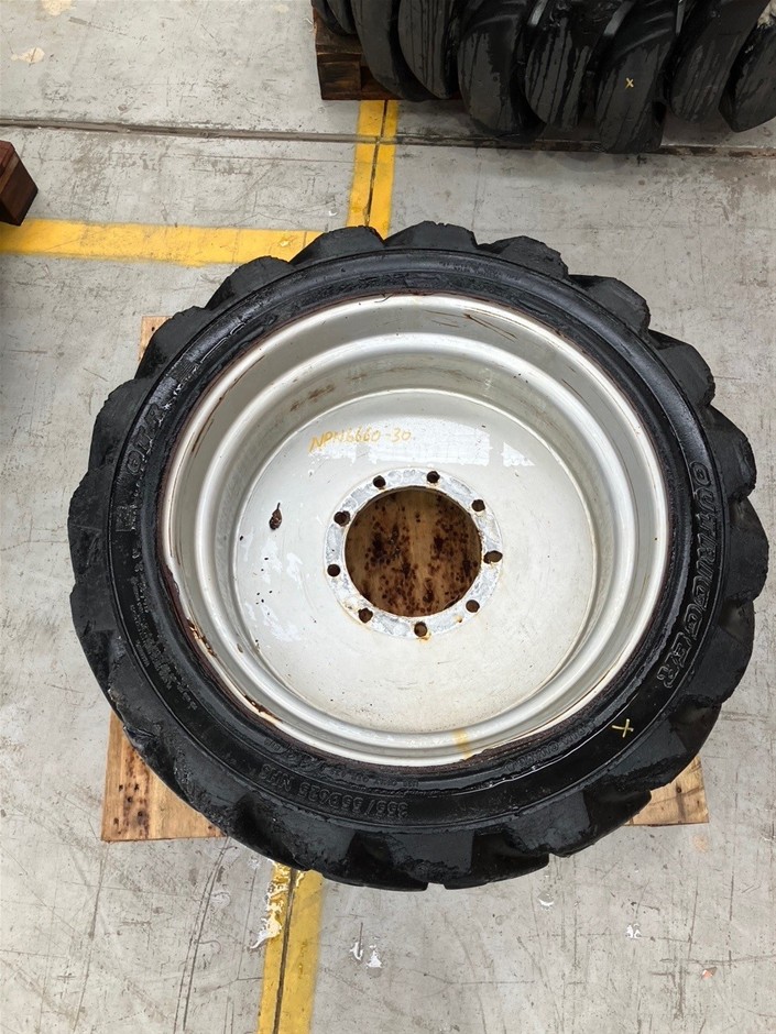 1x Used JLG 355/55D625 9 Stud Access Tyre - Arndell Park