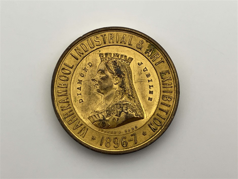 1896 Australia, Warrnambool Industrial & Art Exhibition Gilt Medal