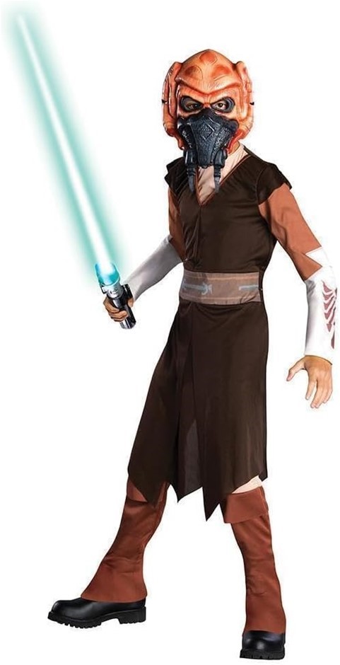 RUBIES Star Wars Plo Koon Child Costume, Size S (4-6), Inl: Hooded Jumpsuit