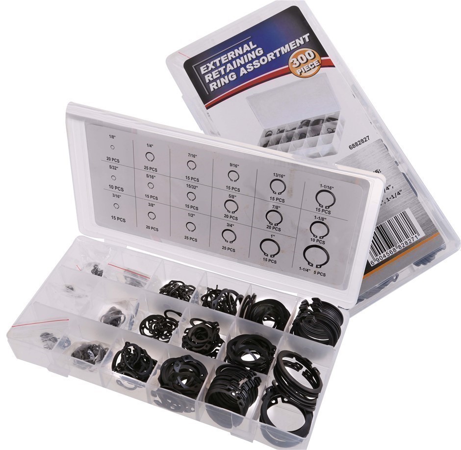 2 x 300pc External Snap Ring Assortments, Sizes; See Image Auction ...