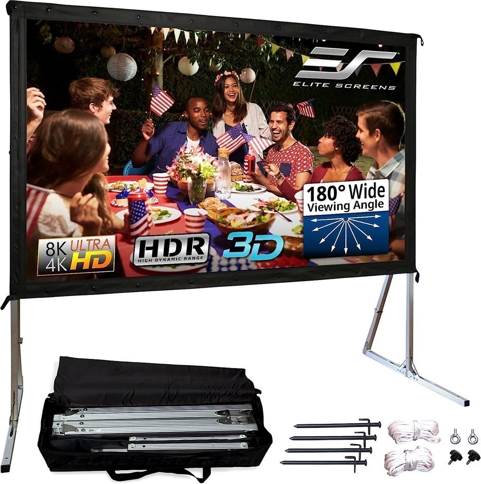 ELITE SCREENS Yard Master 2 Outdoor Projector Screen with Stand, 16:9 Aspec