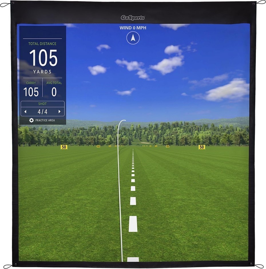GOSPORTS Golf Simulator Impact Screens Sim Hitting Screen, 7 ft x 7 ft.