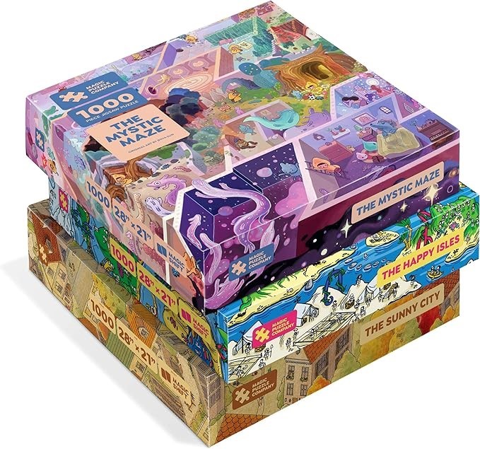 MAGIC PUZZLE COMPANY Magic Puzzles 3-Pack: The Happy Isles, The Mystic Maze
