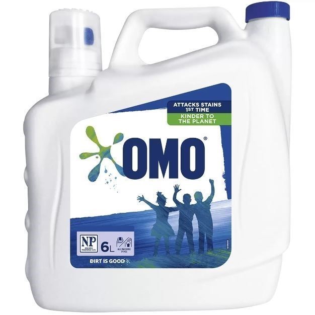 OMO Active Clean Laundry Liquid Detergent, 6L. N.B. Minor leak.