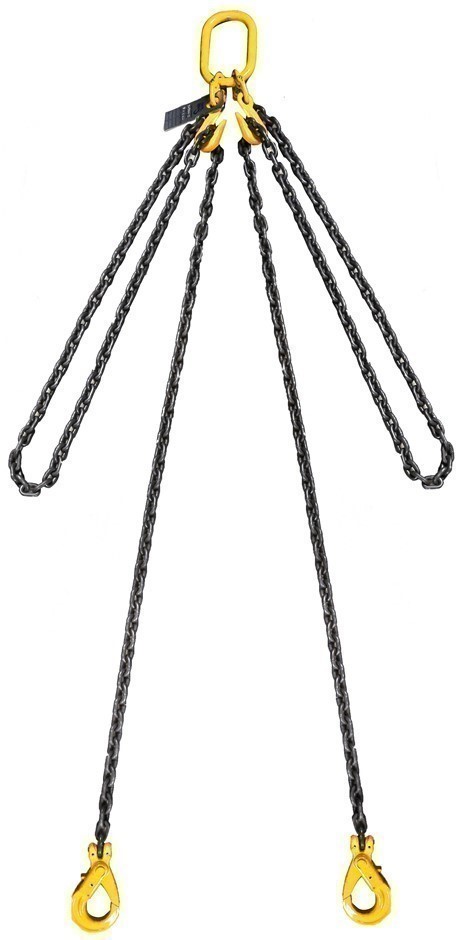 Lifting Chain Sling, 2-Leg, WLL 3500kg, 8mm Chain x 3M, (C/W): Clevis Self