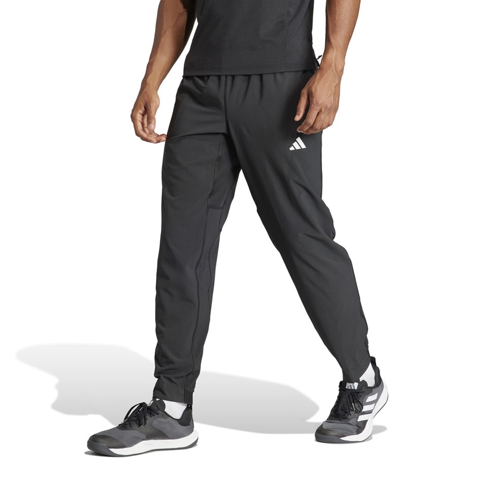 ADIDAS Men's TR-ES Woven Pant, Size AU L, Black/White, IT5457. Buyers Note