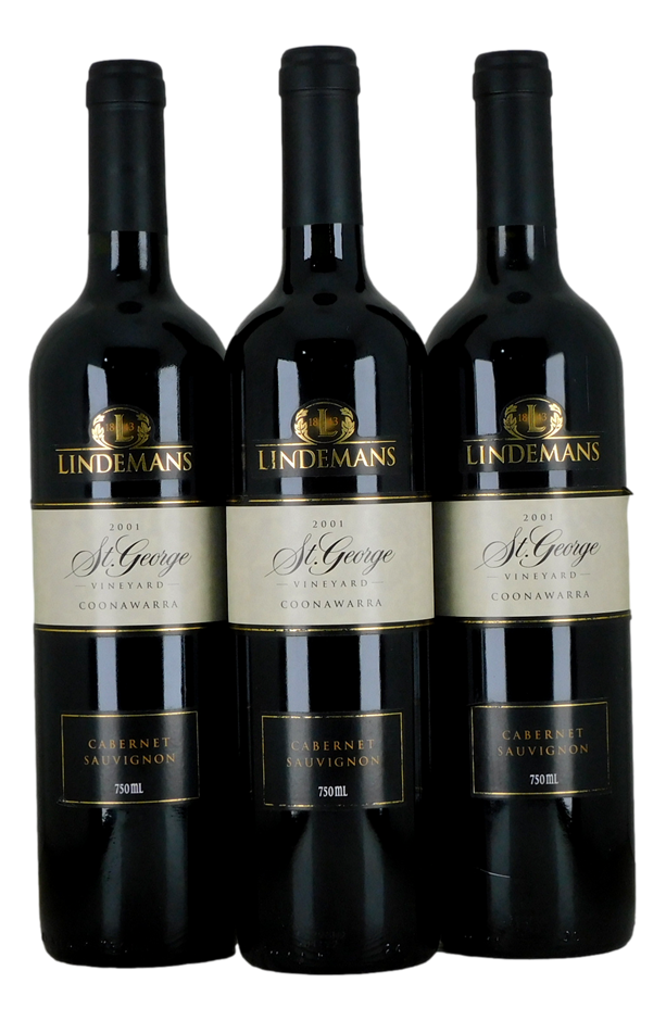 Lindemans St George Cabernet Sauvignon 2001 (3x 750mL)