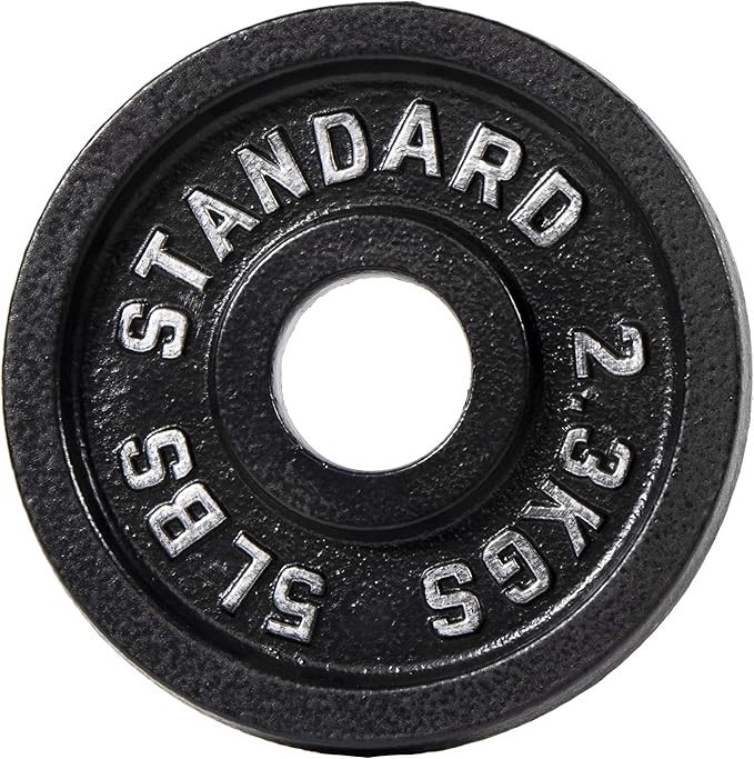 FITVIDS BalanceFrom 5lb Cast Iron Plate Weight Plate for Strength Training,