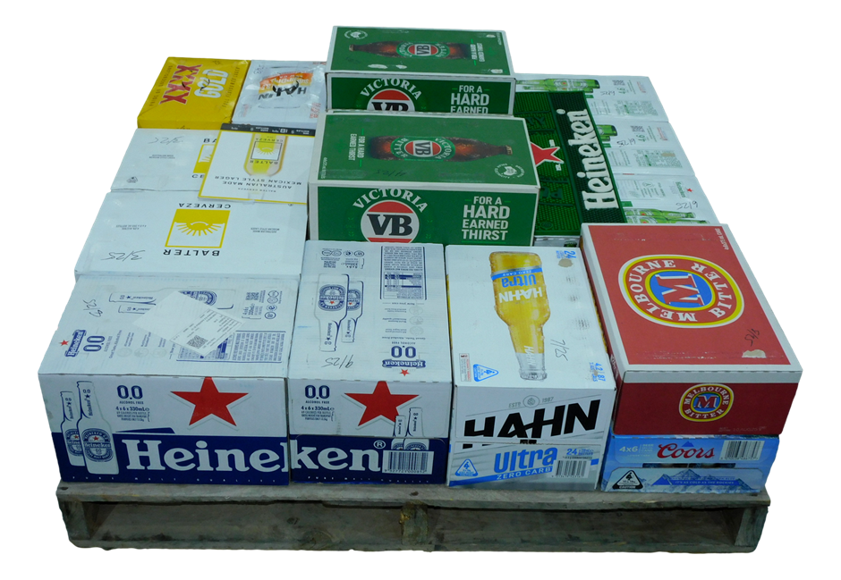 P/Up Plt of Assorted Beer - Approx. 420x 330mL - 375mL Cans and Bottles
