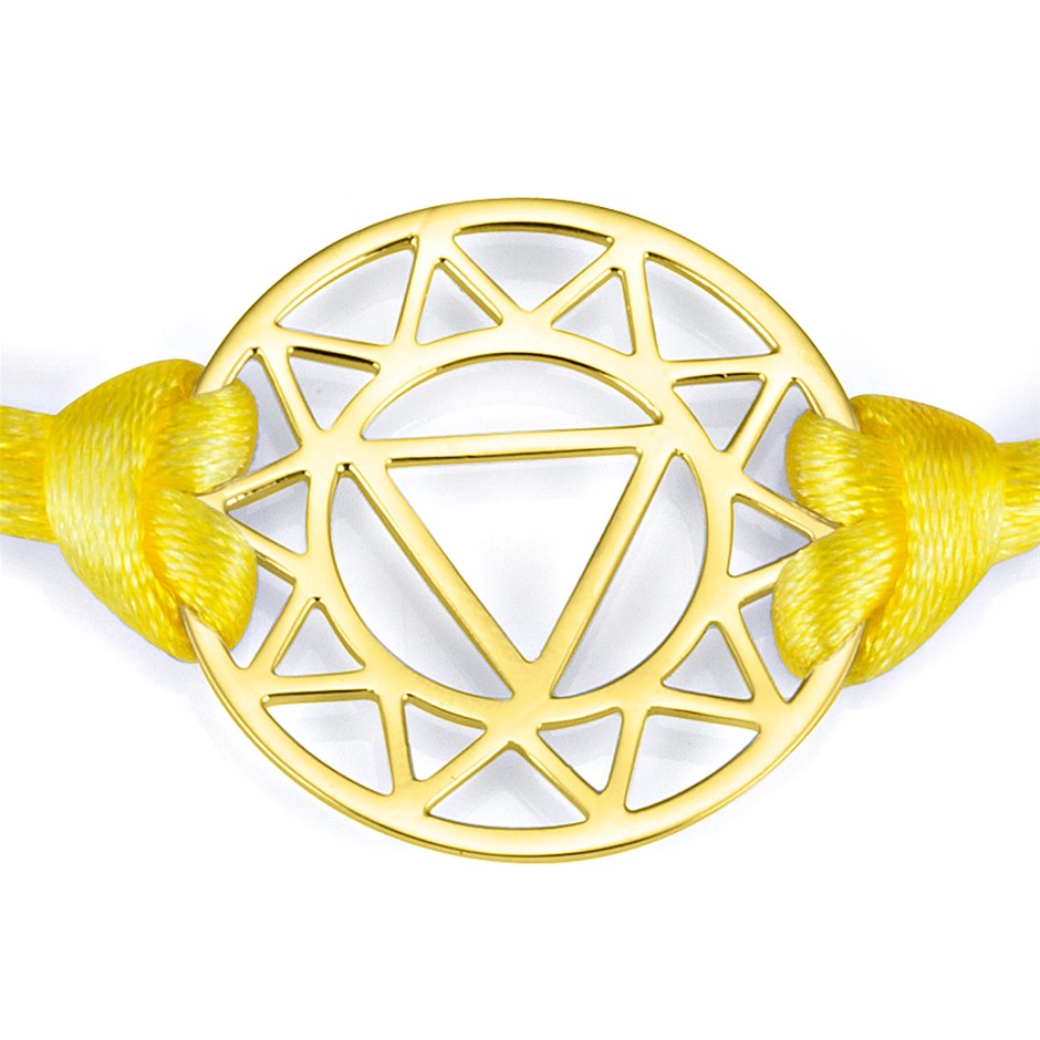 925 Sterling Silver & Gold Plated Chakra Bracelet - Solar Plexus Chakra