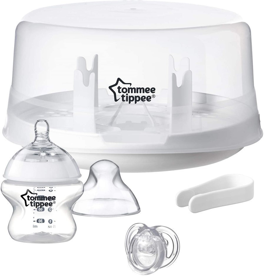 TOMMEE TIPPEE Microwave Steam Steriliser, White.