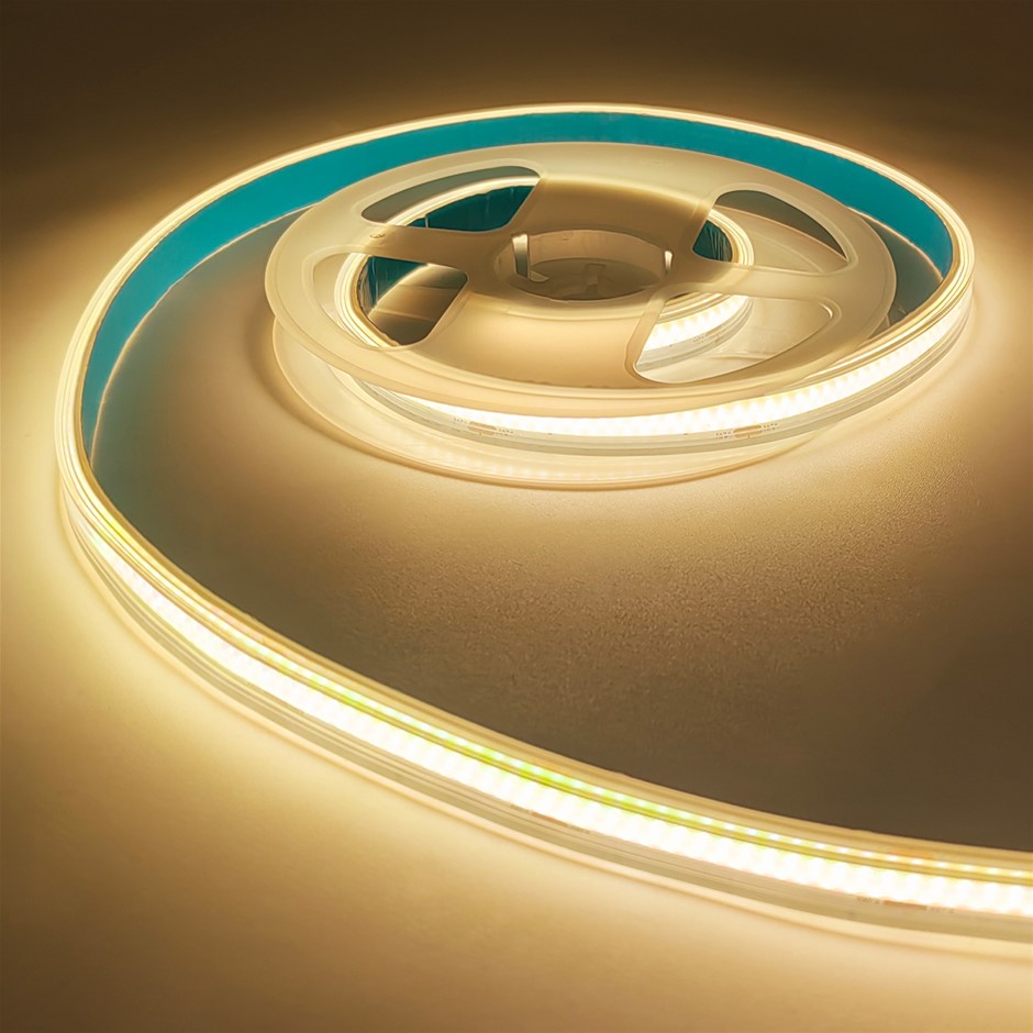 LED Flexible Strip COB 640LED/M - 100W - 1920LM/M - 10mm x 5m Roll - 3000K