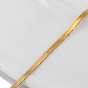 Classic Stainless Steel 2mm Snake Chain Necklace - 18 Inches (Yellow)