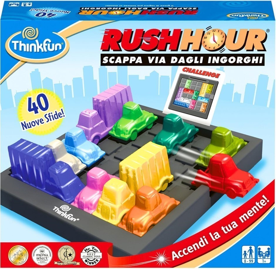 THINKFUN Rush Hour Traffic Jam Logic, Brain & Challenge Game STEM Toys for