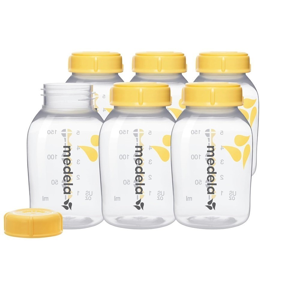 MEDELA Breast Milk Collection and Storage Bottles, 6 Pack.