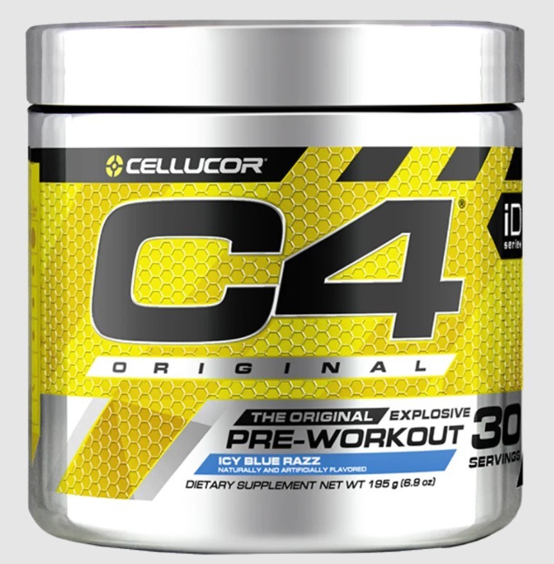 CELLUCOR C4 Original Pre Workout 30 Servings Icy Blue Razz, 1 Piece. BB: 03
