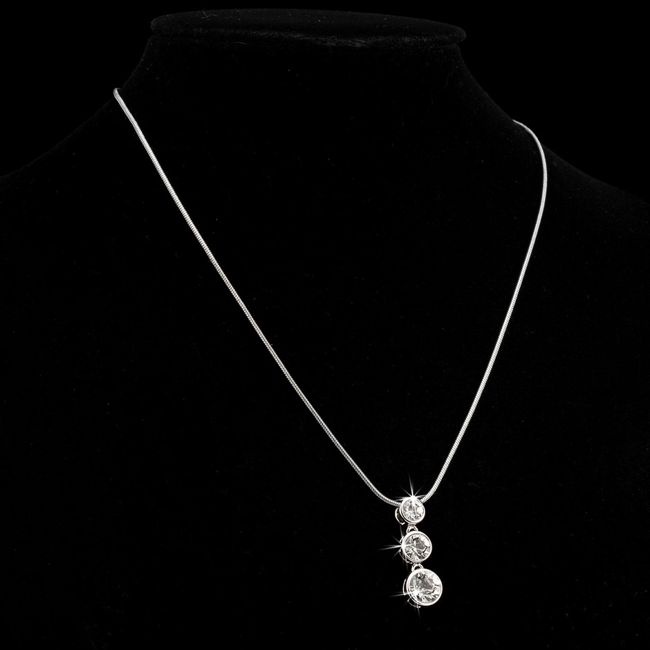 Drop Pendant Featuring 3 Crystals by Swarovski®