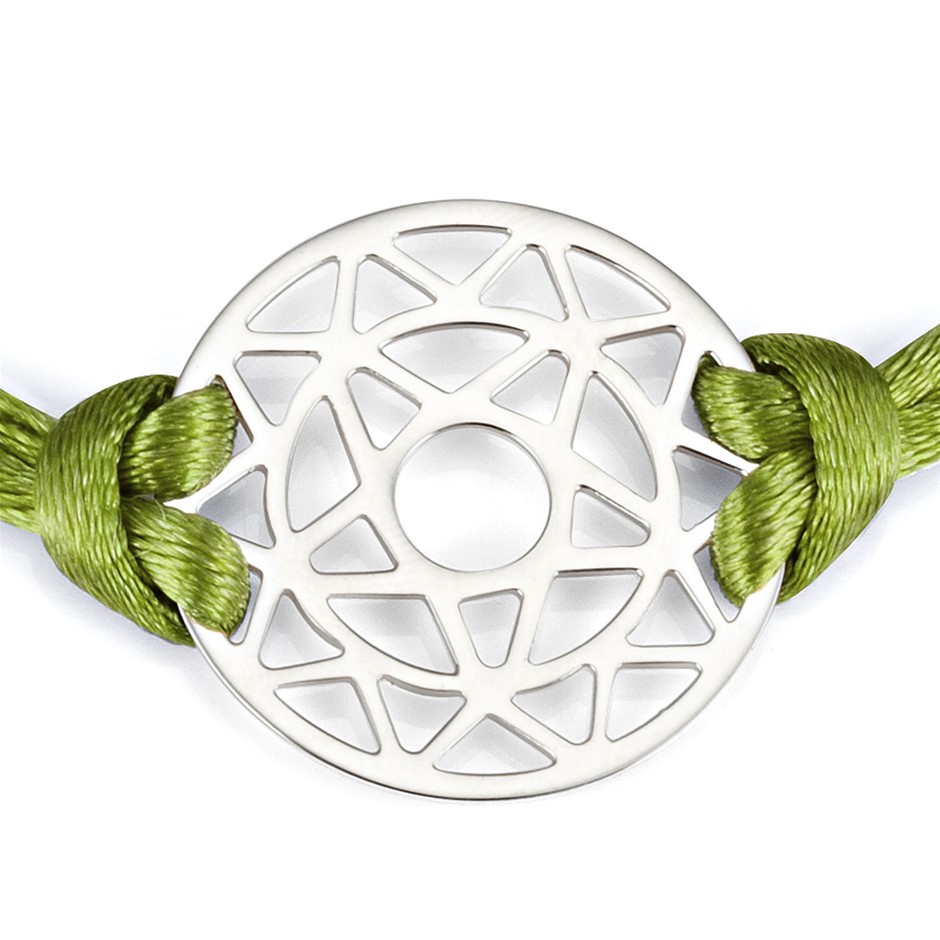 Solid 925 Sterling Silver Chakra Bracelet - Heart Chakra