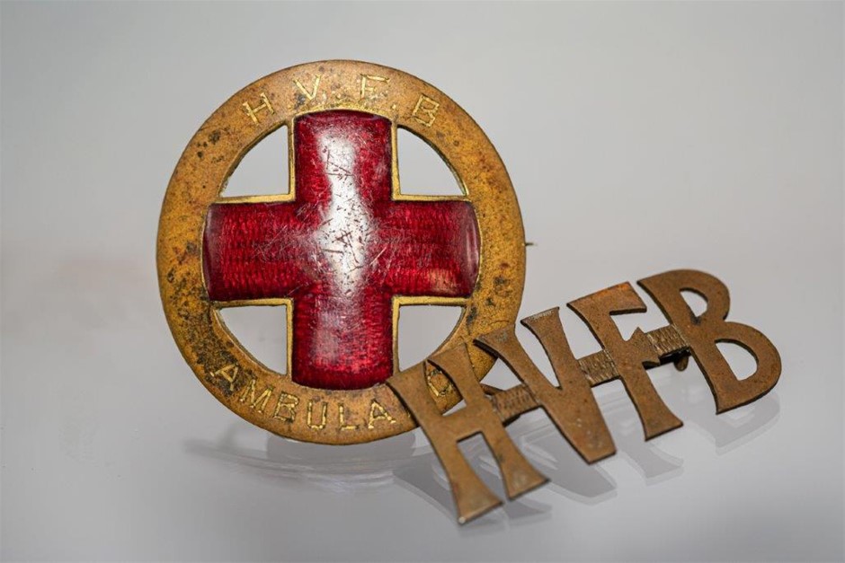 2 x AU Hindmarsh Volunteer Fire & Ambulance badges C:1900 Auction (2481 ...