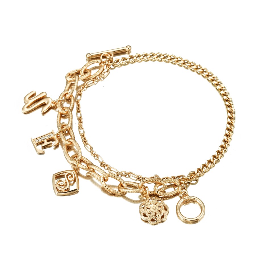 Designer Initial "E" Charm Bracelet