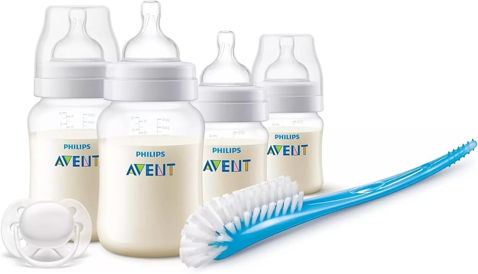 PHILIPS AVENT Anti-Colic Baby Bottle Starter Set, SCD180/01. NB: Slightly s