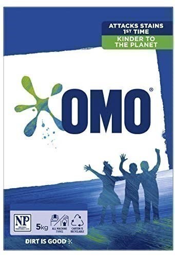 OMO Active Clean Front & Top Loader Laundry Powder, 5kg.