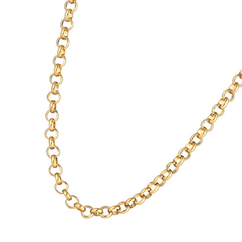 Stainless Steel 5mm Belcher Necklace in Yellow - 50cm