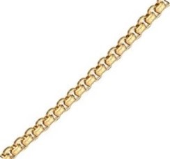 Classic 3mm Stainless Steel Rounded Box Chain Necklace - 60cm (yellow)