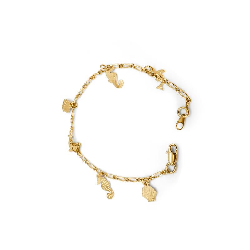 Stunning 18ct Yellow Gold Plated Charm Bracelet