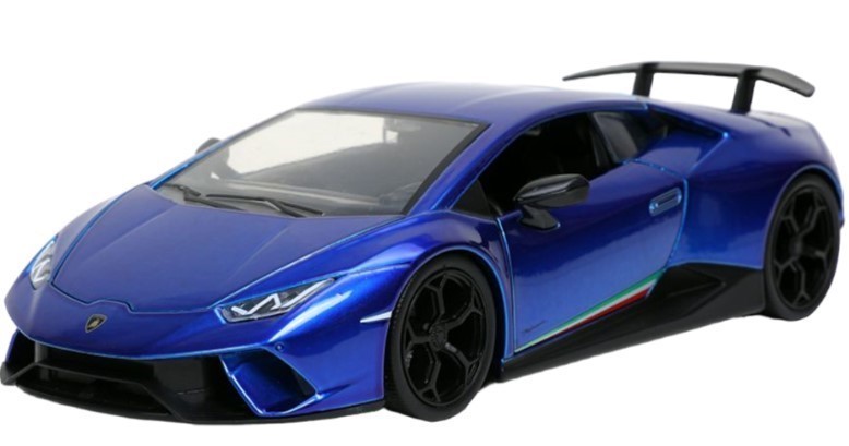 JADA Hyperspec 2017 Lamborghini Huracan 1:24 Scale Diecast Vehicle Toy, Blu