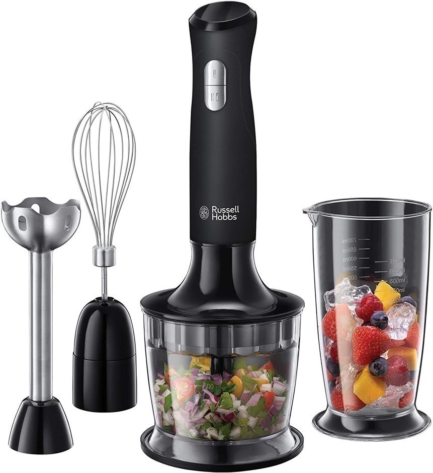 RUSSELL HOBBS Desire Hand Blender, 2 Speeds and Pulse, Matte Black, Model: