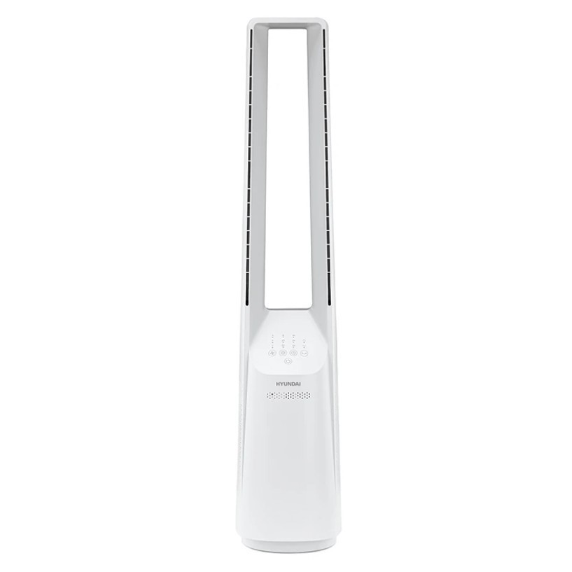 HYUNDAI 100cm Electric Bladeless Tower Fan, 3 Speed Modes, White.