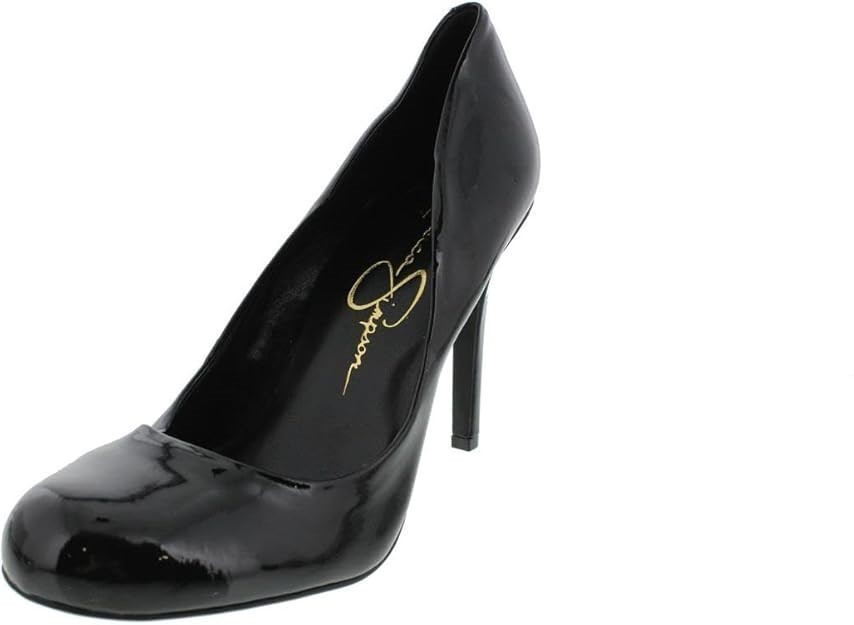 JESSICA SIMPSON Women's Calie Pump, Size 5M, Black Patent.