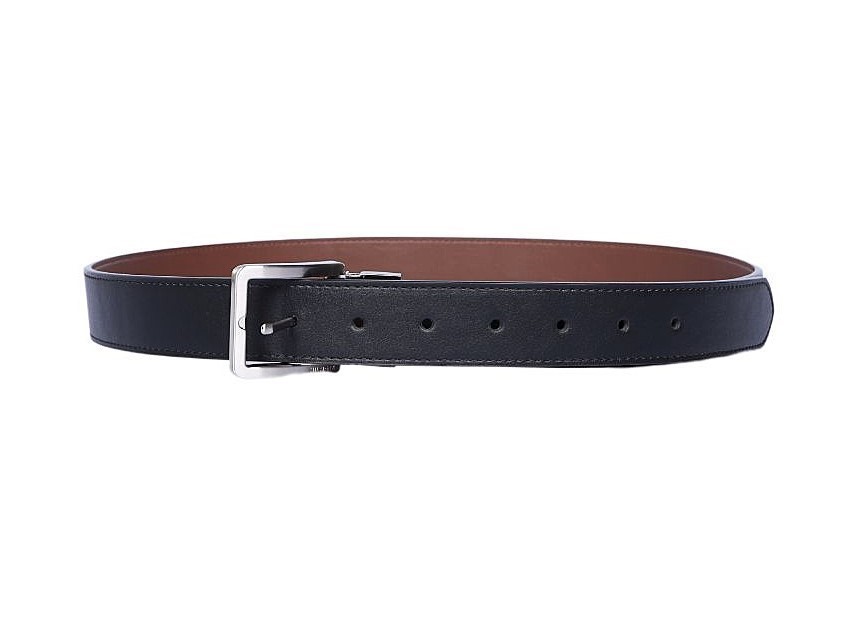 TOMMY HILFIGER Men's Reversible Belt, Cut To Size, Black/Brown. NB: metal b