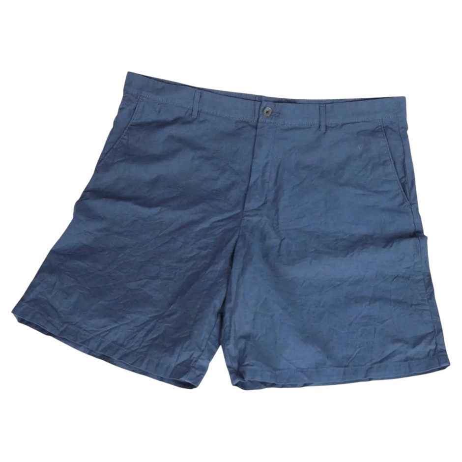 CALVIN KLEIN Men's Chambray Shorts, Size W42, 98% Cotton, Navy (410), 40BC6