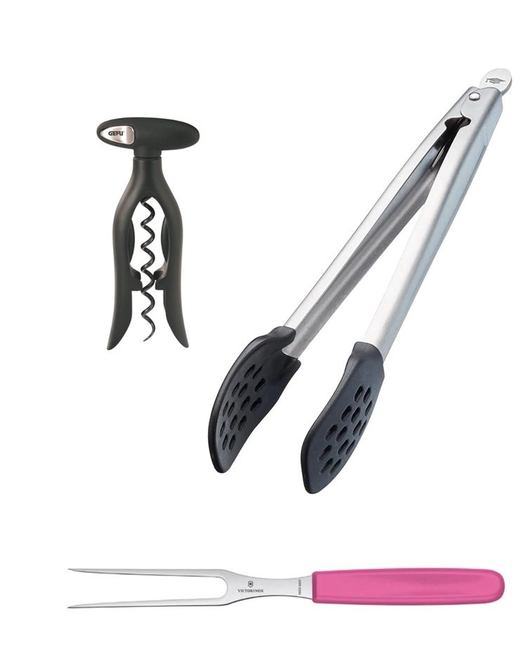 KITCHEN TOOLS BUNDLE: MASTERCRAFT Food Tongs Ss/Nylon 28cm + VICTORINOX 5.2