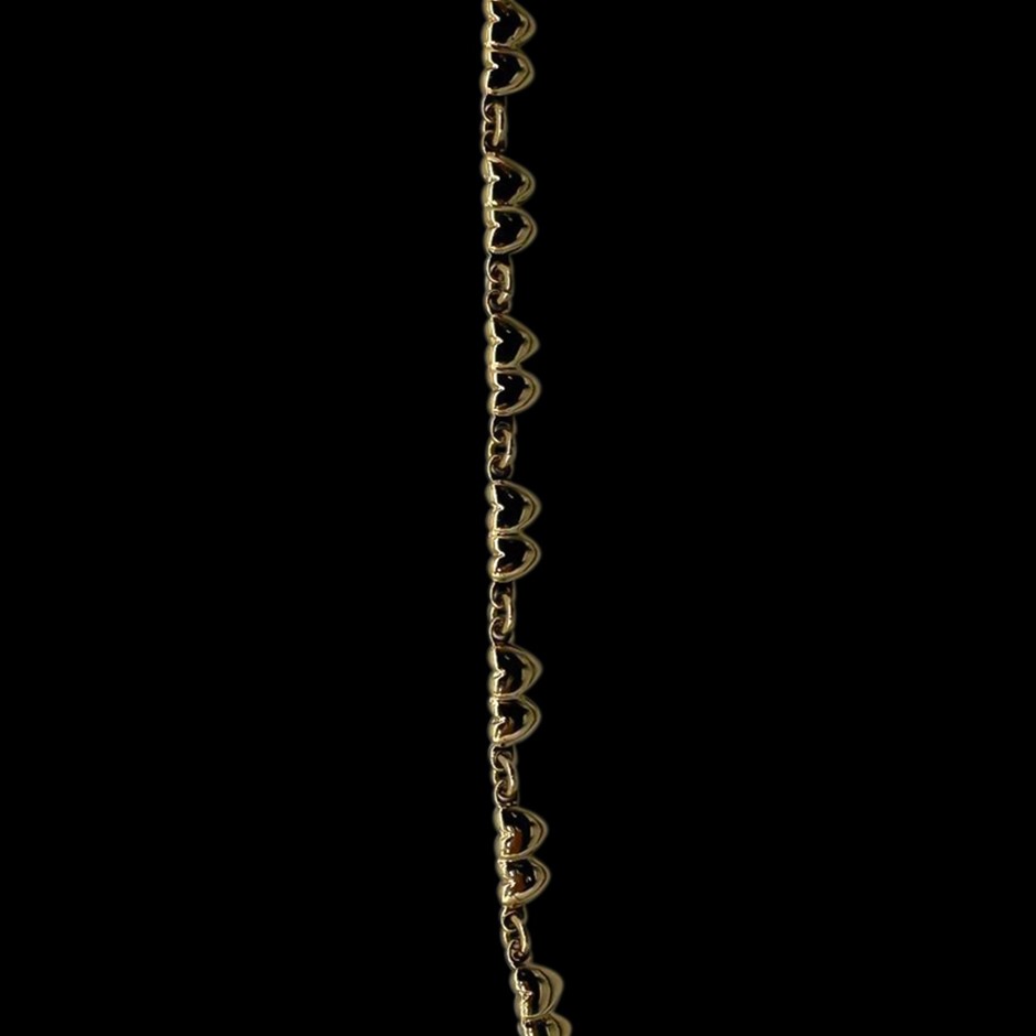 Stunning 18ct Heavy Yellow Gold Plated Children's Heart Bracelet