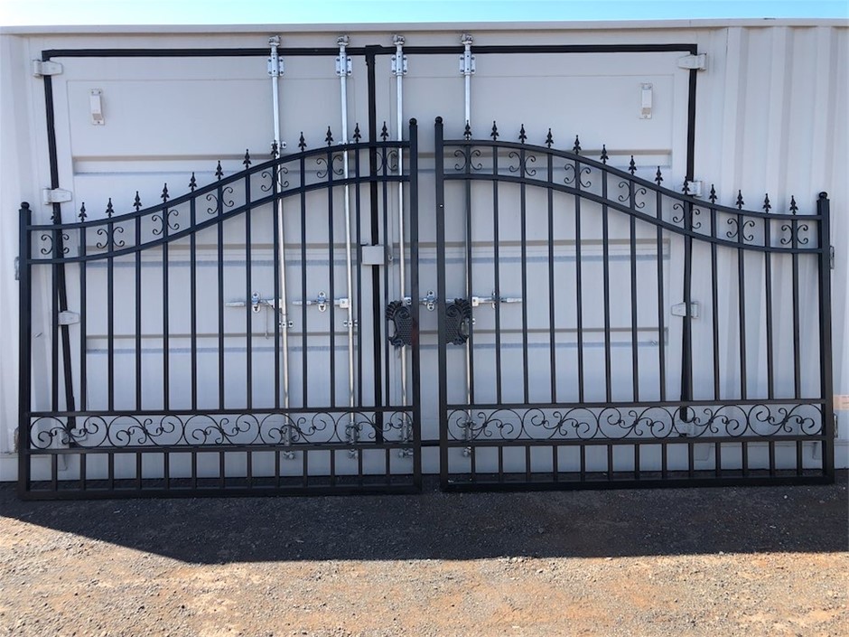 Set of 2 x 8ft 2025 Wrought Iron Style Gates (Unused)
