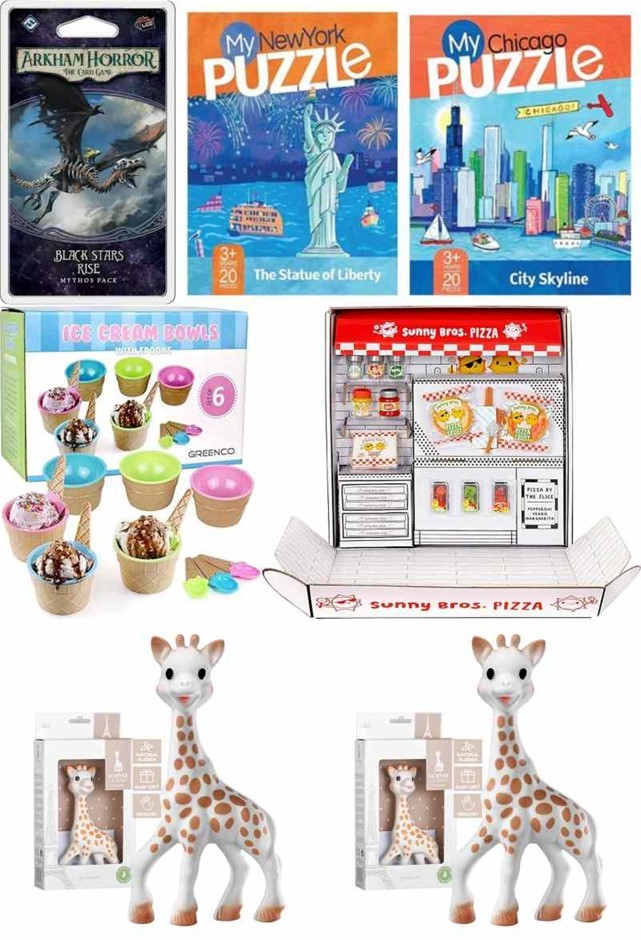 6 x BABY & TOY: Greenco Ice Cream Bowls Set, Sophie the Giraffe Teether, Ar