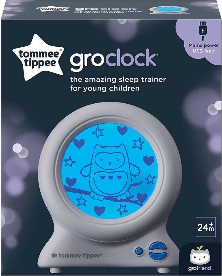 TOMMEE TIPPEE Groclock Sleep Trainer Clock, Alarm Clock and Nightlight. NB:
